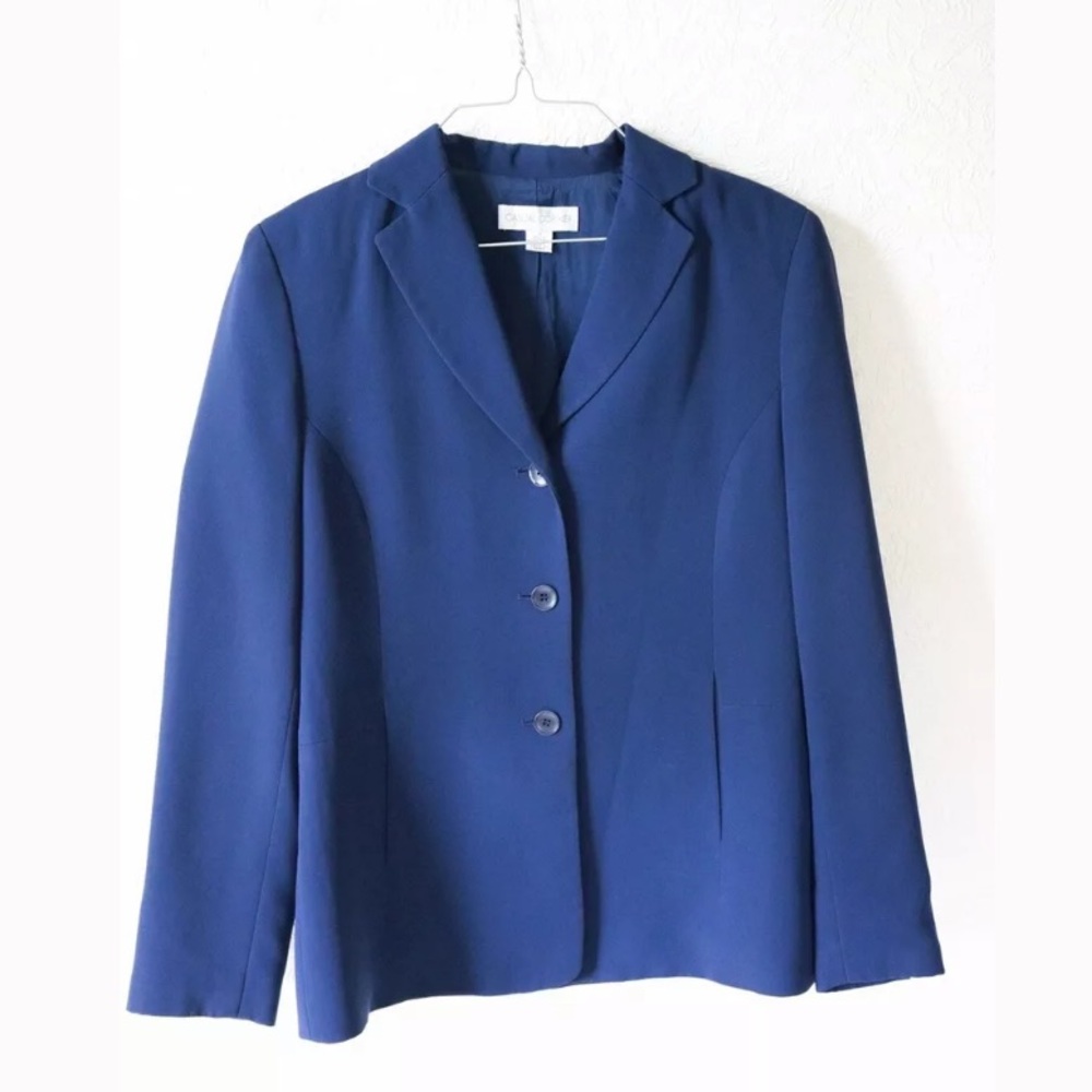 Casual Corner Womens Blazers Navy Button Up Sz 4